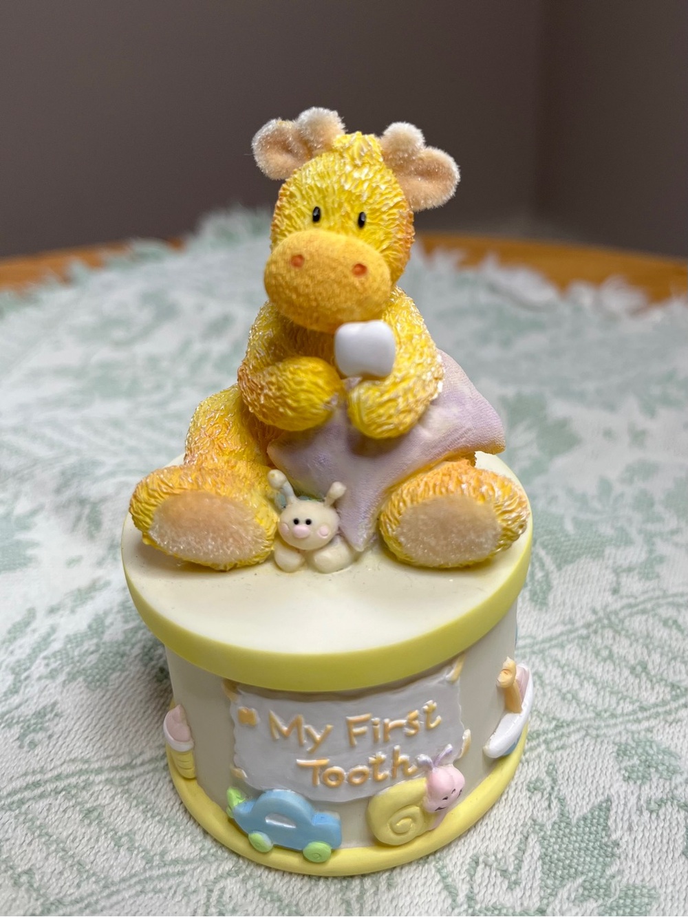 Baby Gund - My First Tooth Keepsake Box - Yellow Giraffe Design